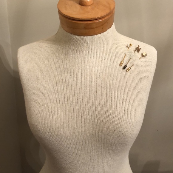 Vintage Stick Pins “N” Initial, Double Heart & Circle - Ying & Yang Symbol? - Picture 10 of 12